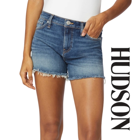 HUDSON - Jeans Gemma Mid-Rise Cutoff Shorts in Moon Hour 26 3.5